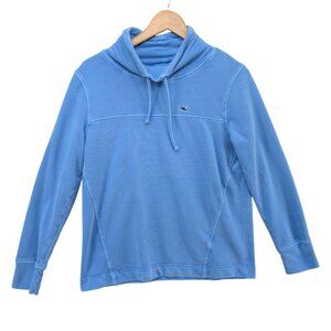 Vineyard Vines Funnel Neck Sweatshirt Womens Blue Long Sleeve Knit Top Size XS